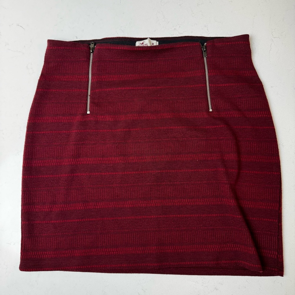 Hollister Deep Red Pencil Skirt